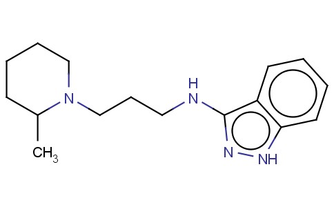 1H-INDAZOL-3-AMINE, N-(3-(2-METHYL-1-PIPERIDINYL)PROPYL)-